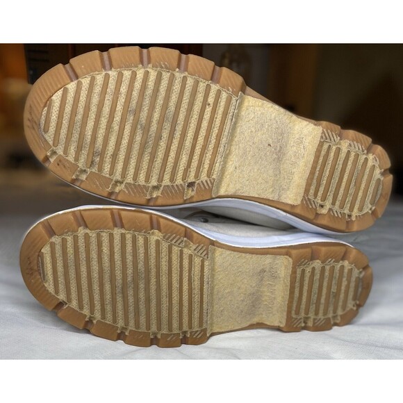 Canvas High-Top Sneakers Us In Sports Cream Off-White Womens 6 - Picture 6 of 7